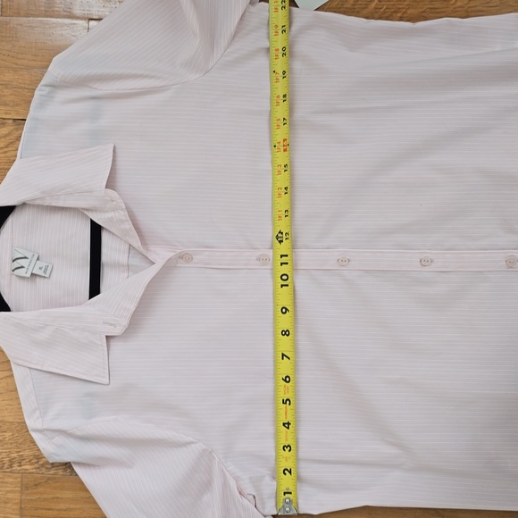 WORTHINGTON BRAND WOMAN'S PINK & WHITE STRIPED FRONT BUTTON CRISP SHIRT SIZE XL - Picture 9 of 15